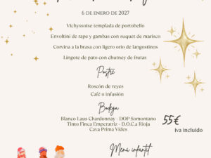 Menú Día de Reyes 2027